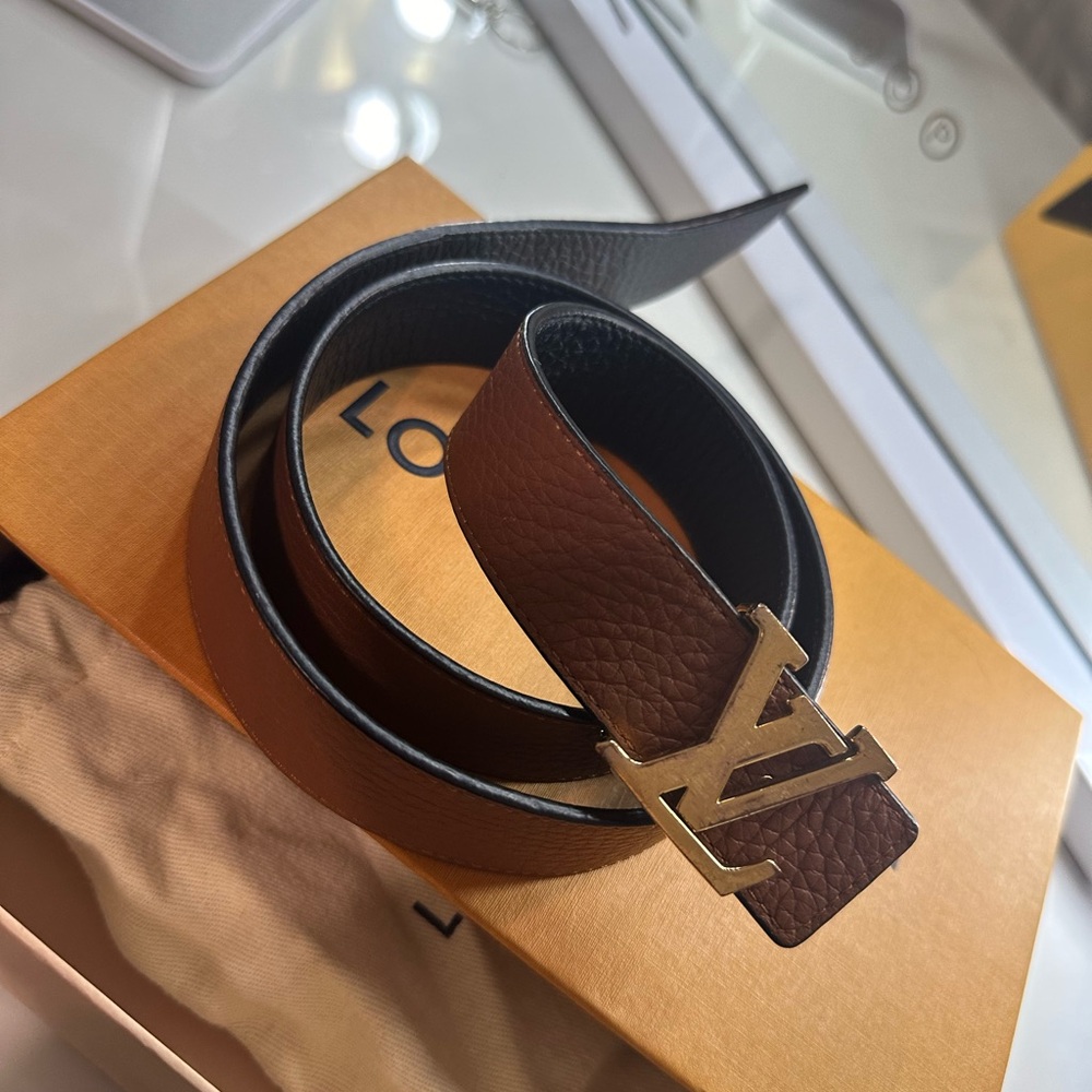 Louis Vuitton Brown Leather Belt